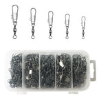 200pcs Fishing Swivels Hook Connectors for Rivers Lakes Marine Use
