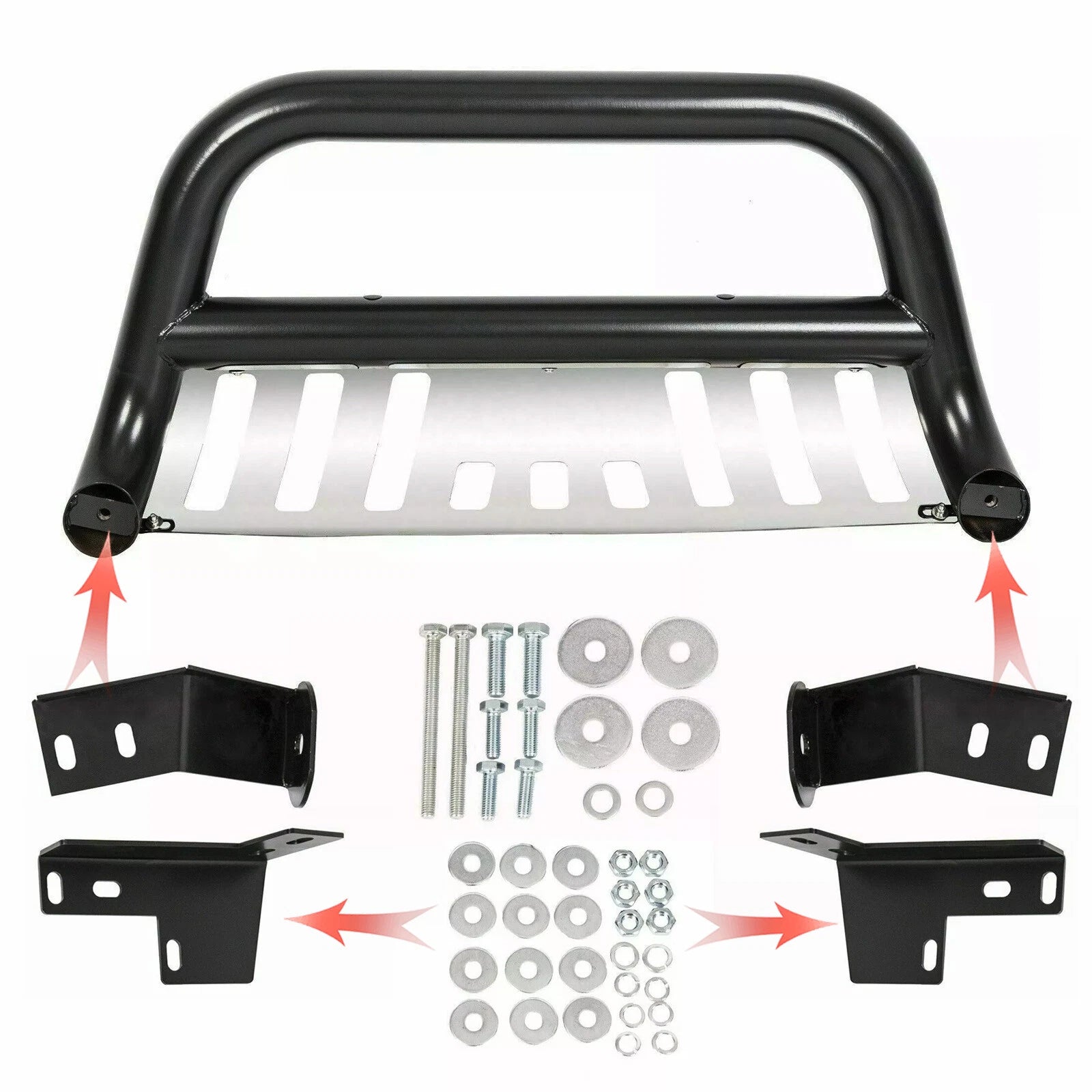 3" Bull Bar Push Bumper Grille Guard for Toyota Tacoma (2005–2015) Black Steel