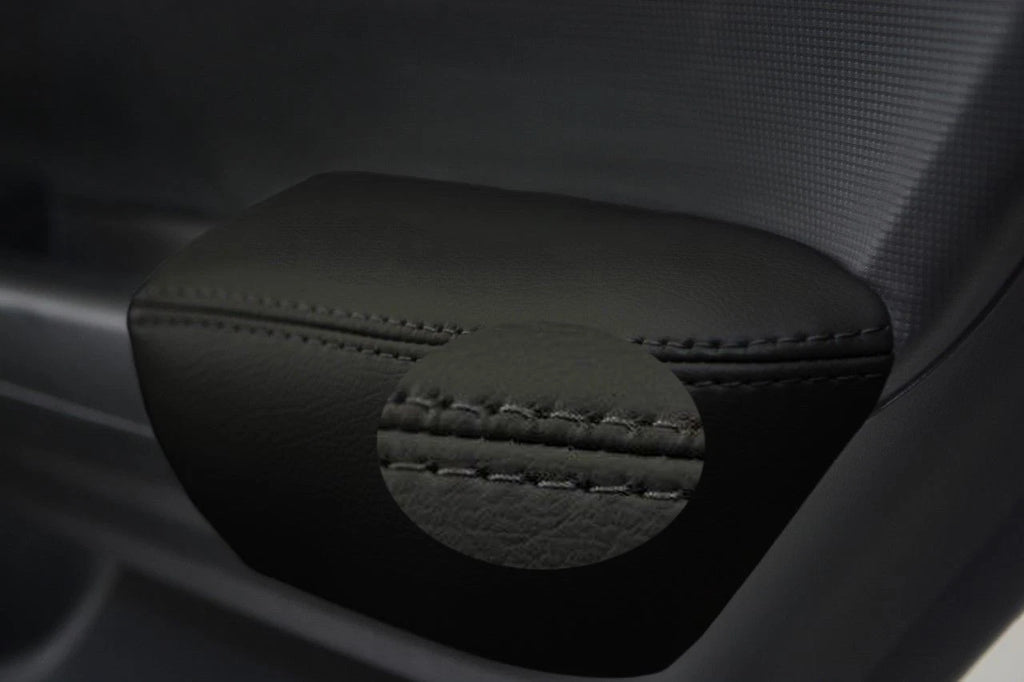 Rear Door Armrest Cover for Honda Civic Sedan (2012–2015) Black Synthetic Leather