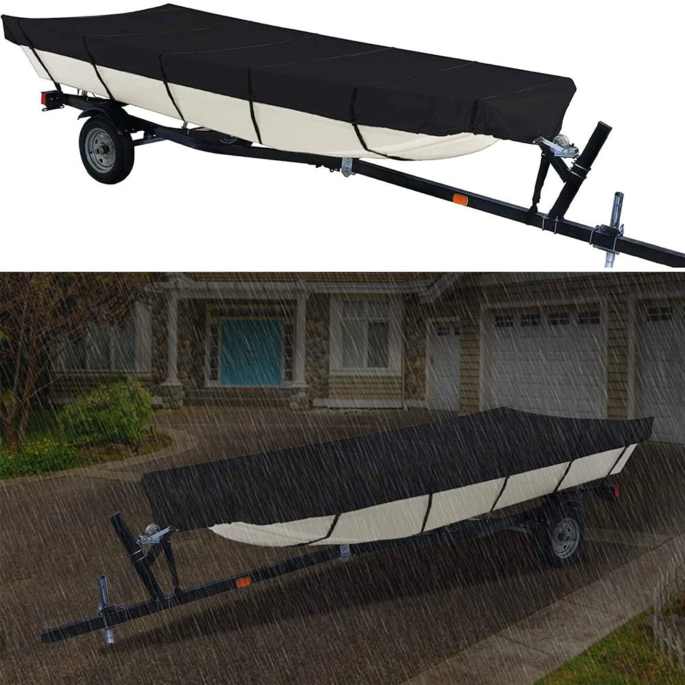 16Ft Waterproof Heavy Duty Trailerable Boat Cover for Jon Boat