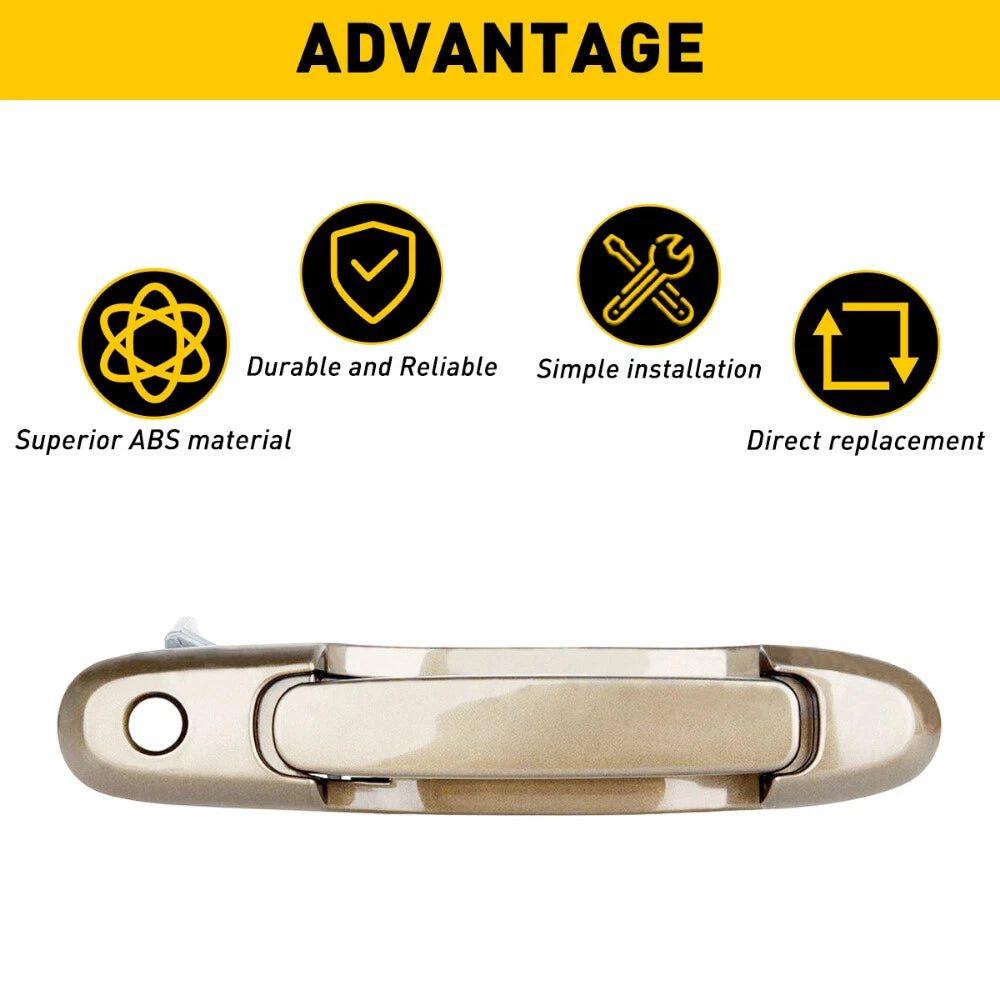 Outer Front Right Door Handle for Toyota Sienna (1998â2003) Gold