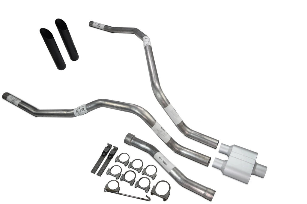 Dual Exhaust Muffler 2.5" for Nissan Titan (2004–2006) Black Tip