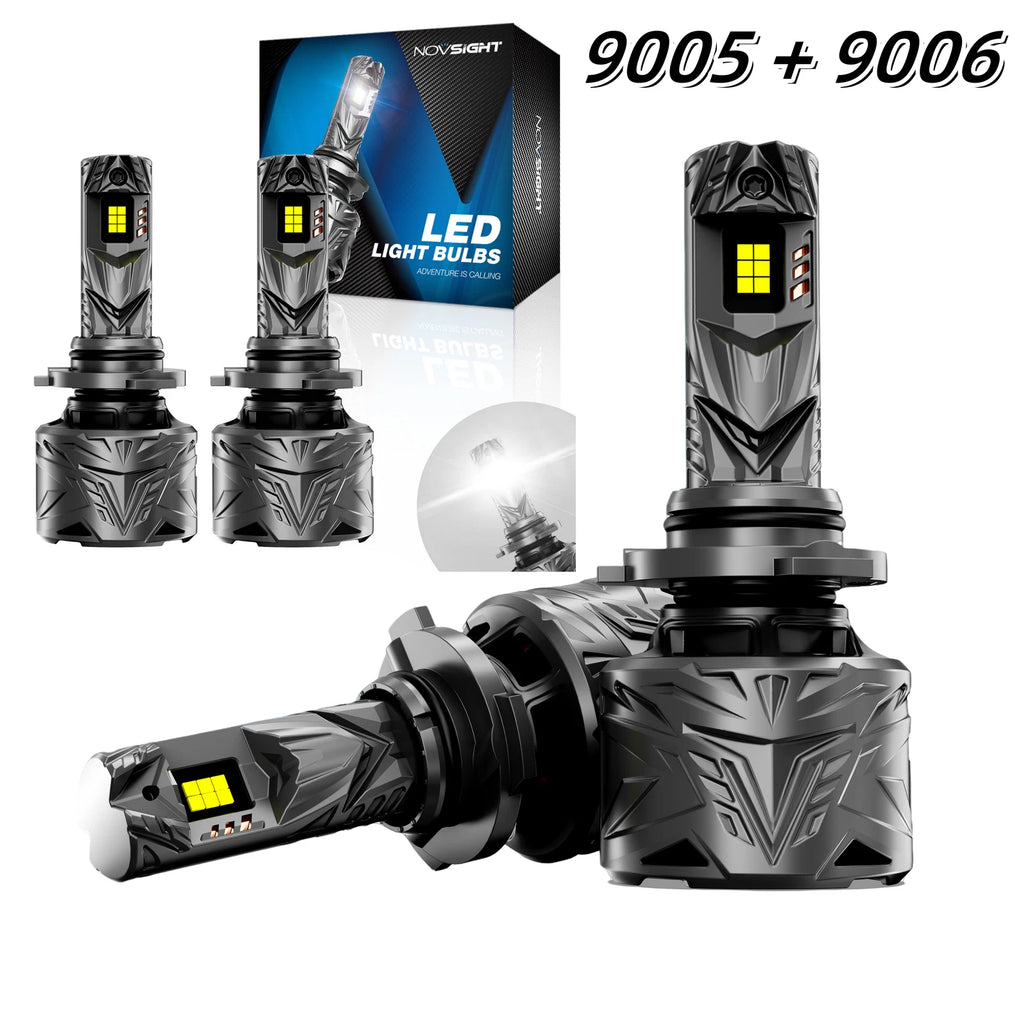 2X NOVSIGHT 9005 9006 LED Headlight Bulbs for