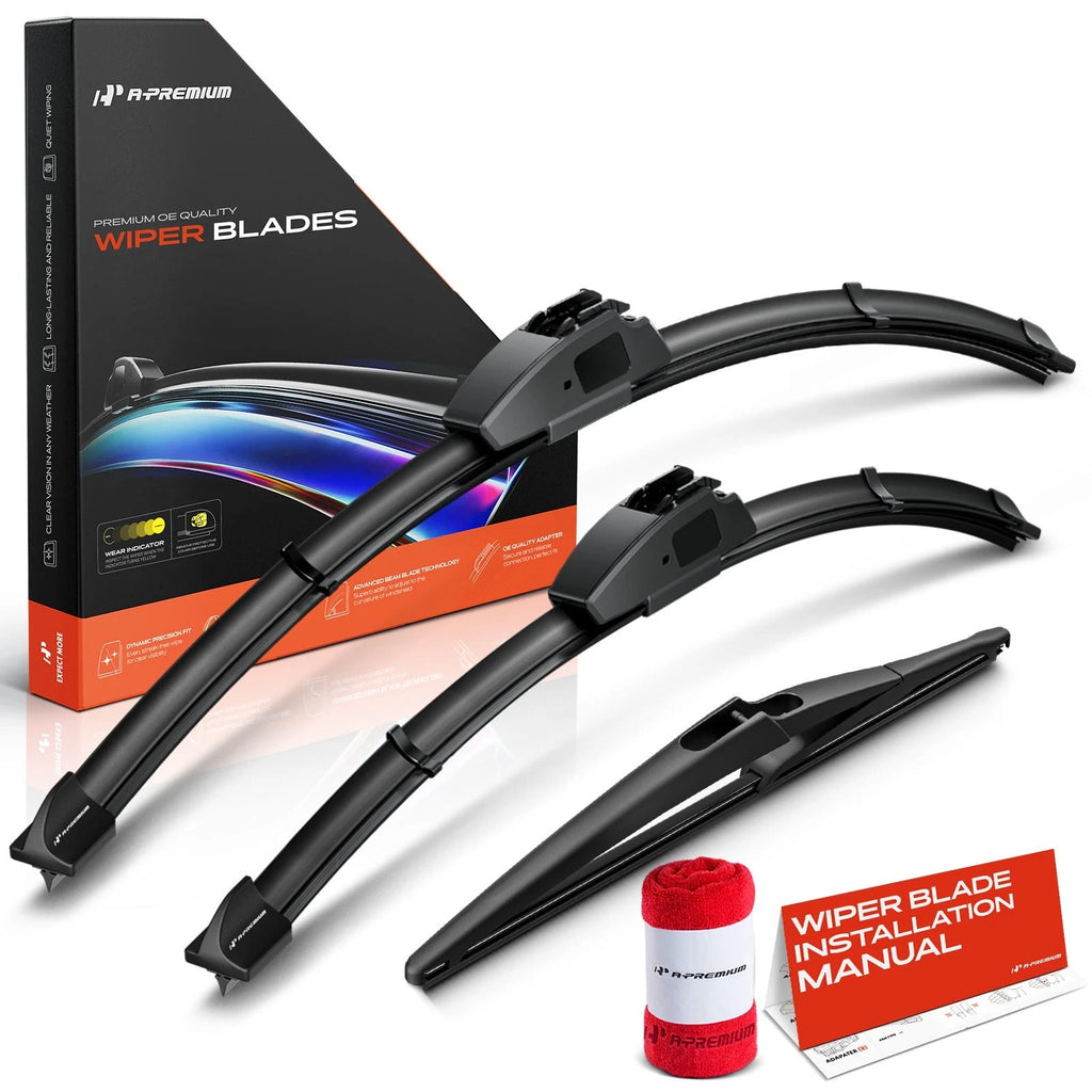 Set of 3 Windshield Wiper Blades for Nissan Juke (2011–2017)