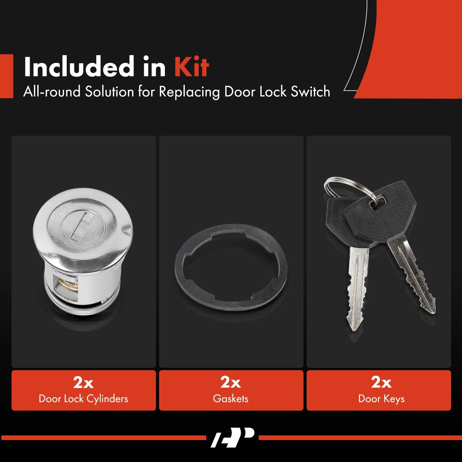 Door Lock Cylinder Set with Keys for Jeep Grand Cherokee ZJ (1993–1998)