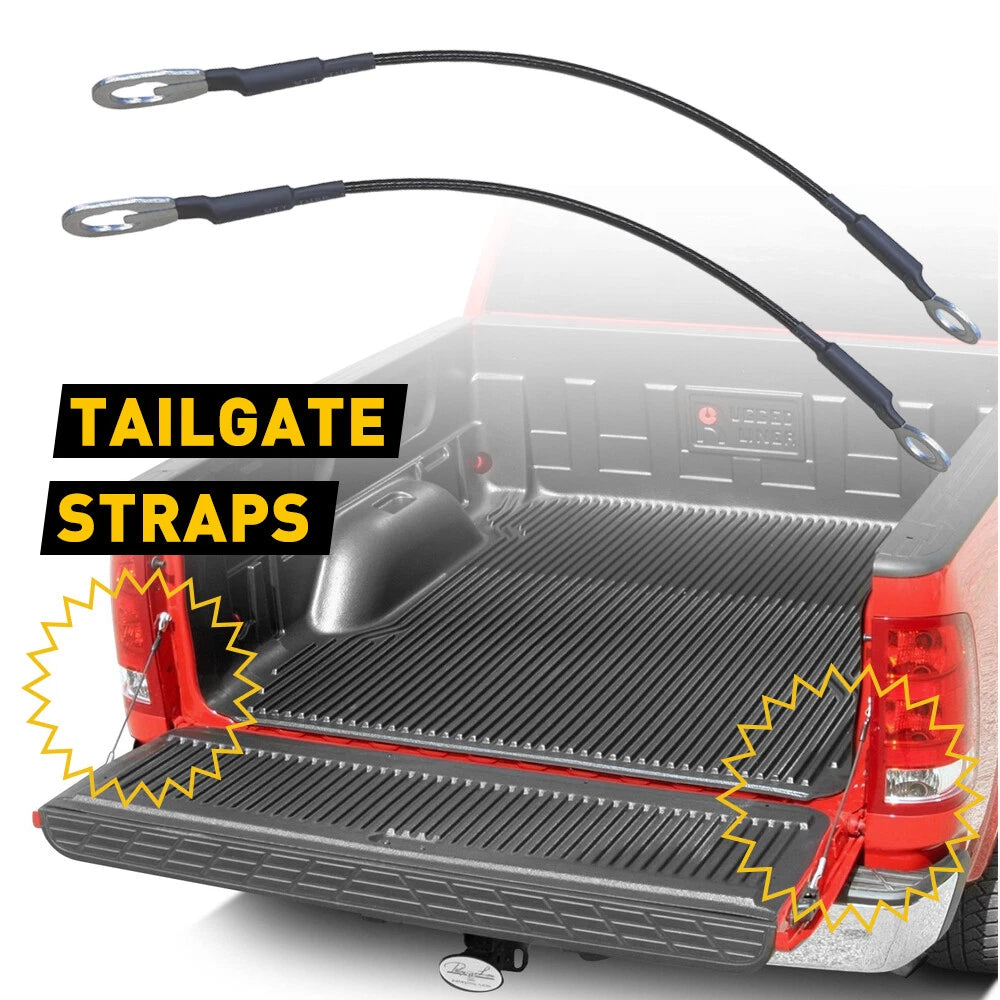 Set of 2 Rear Tailgate Cables Straps for Nissan Frontier (1998–2004)