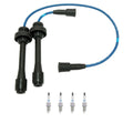 NGK 5mm Wire Set & 4 Platinum Spark Plugs for Mazda Protege (1999–2003)