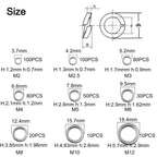 480pcs Assorted Spring Lock Washers Stainless Steel for Construction
