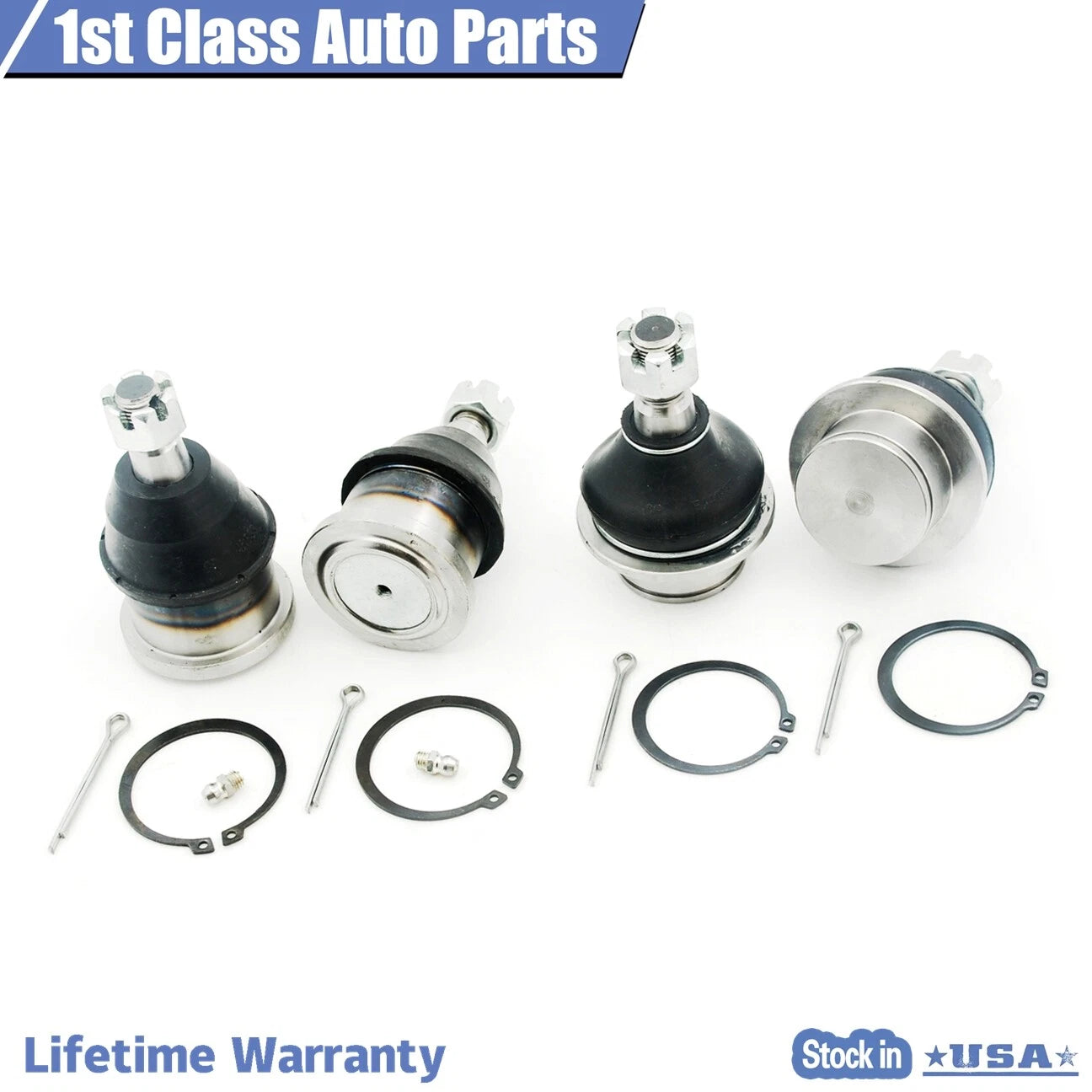 Set of 4 Front Suspension Ball Joints for Ford Expedition Navigator F-150 F-250 (1997–2003)