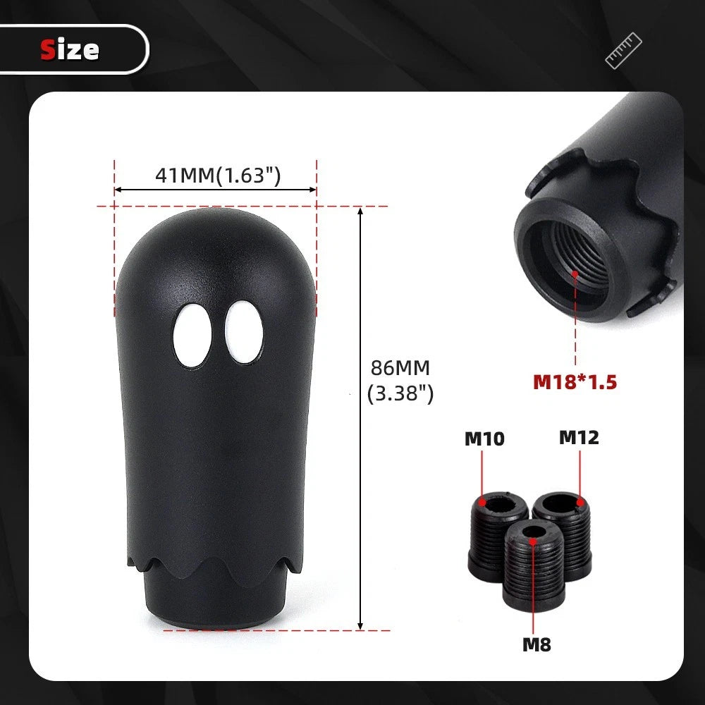 Universal Black Ghost Manual Gear Shift Knob Shifter