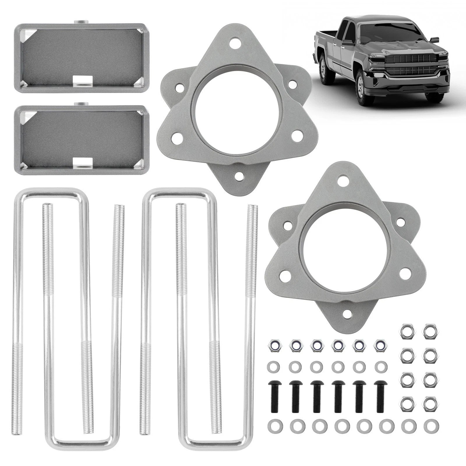 3" Front & Rear Leveling Lift Kit for Chevy Silverado GMC Sierra 1500 (2007-2020)