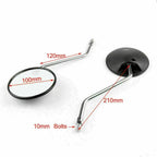 10mm Black Rear Side View Mirrors for Honda XR250 XR400 XR600 TLR200 XL100