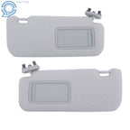 Set of 2 Sun Visors for Toyota Corolla (2009–2013) Gray W/Mirror