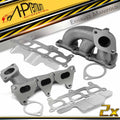 2X Exhaust Manifold with Gasket for Chevy Camaro Cadillac 