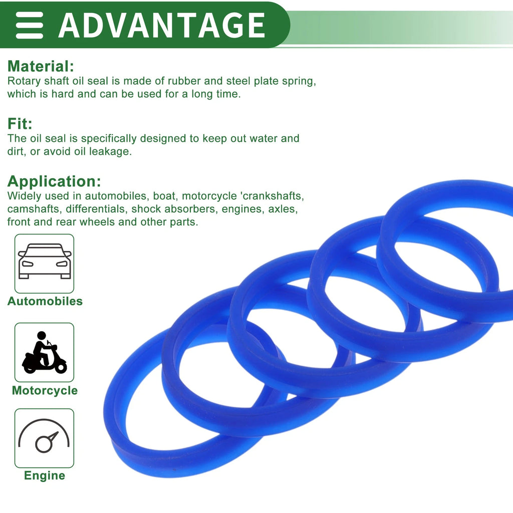 Set of 5 Oil Seal Rotary Shaft Seal 45x52x8mm for Various Models 