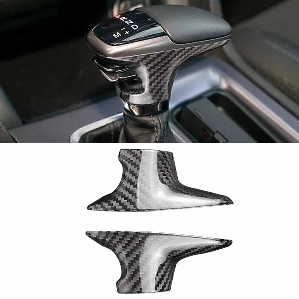 Carbon Fiber Gear Shift Knob Side Cover Sticker for Challenger Charger (2015–2020)