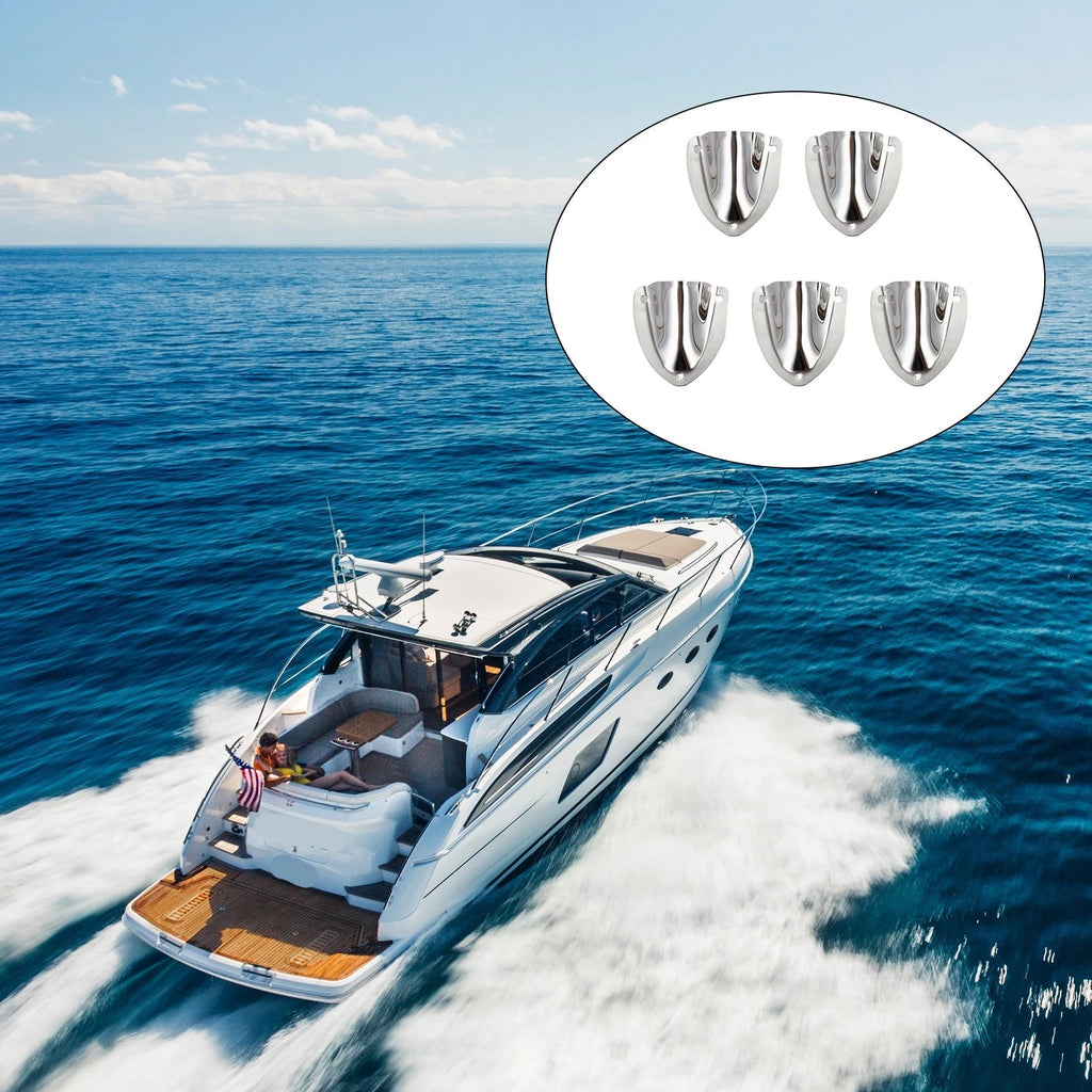 5pcs Stainless Steel Vent Cap for Yacht Boat Transducer Cable Cover