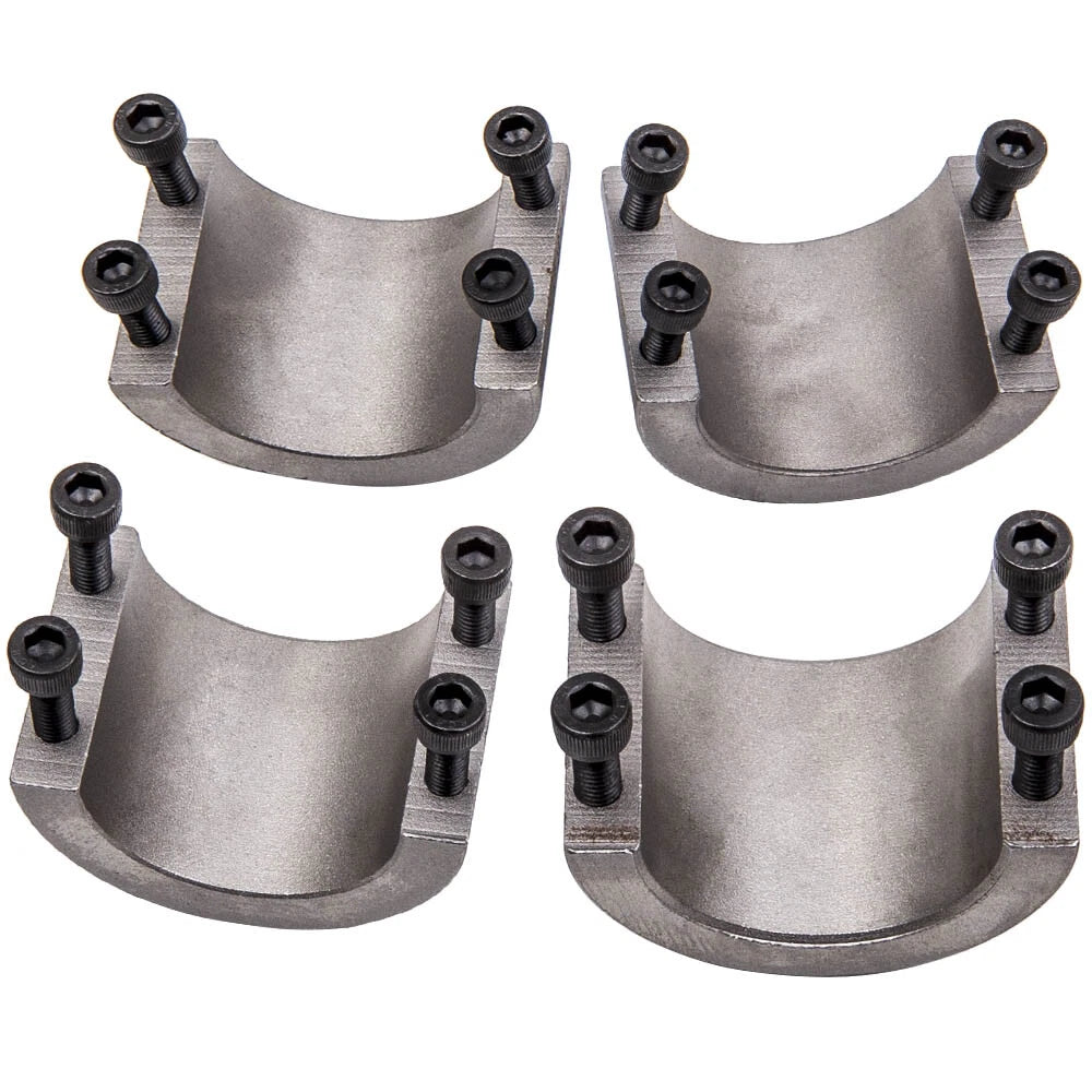 Set of 4 Steel Tube Clamps for Roll Cage Mounts (1.75")