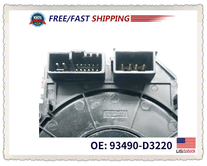 Clock Spring Spiral Cable 93490D3220 for Hyundai Tucson (2016–2018)