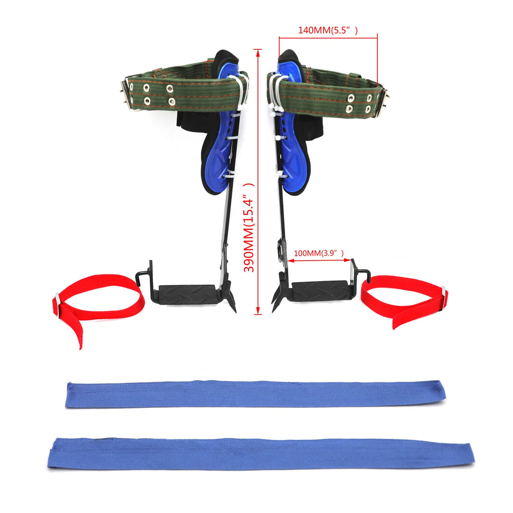 Climbing Spike Set with Safety Belt and Adjustable Rope for Tree/Pole