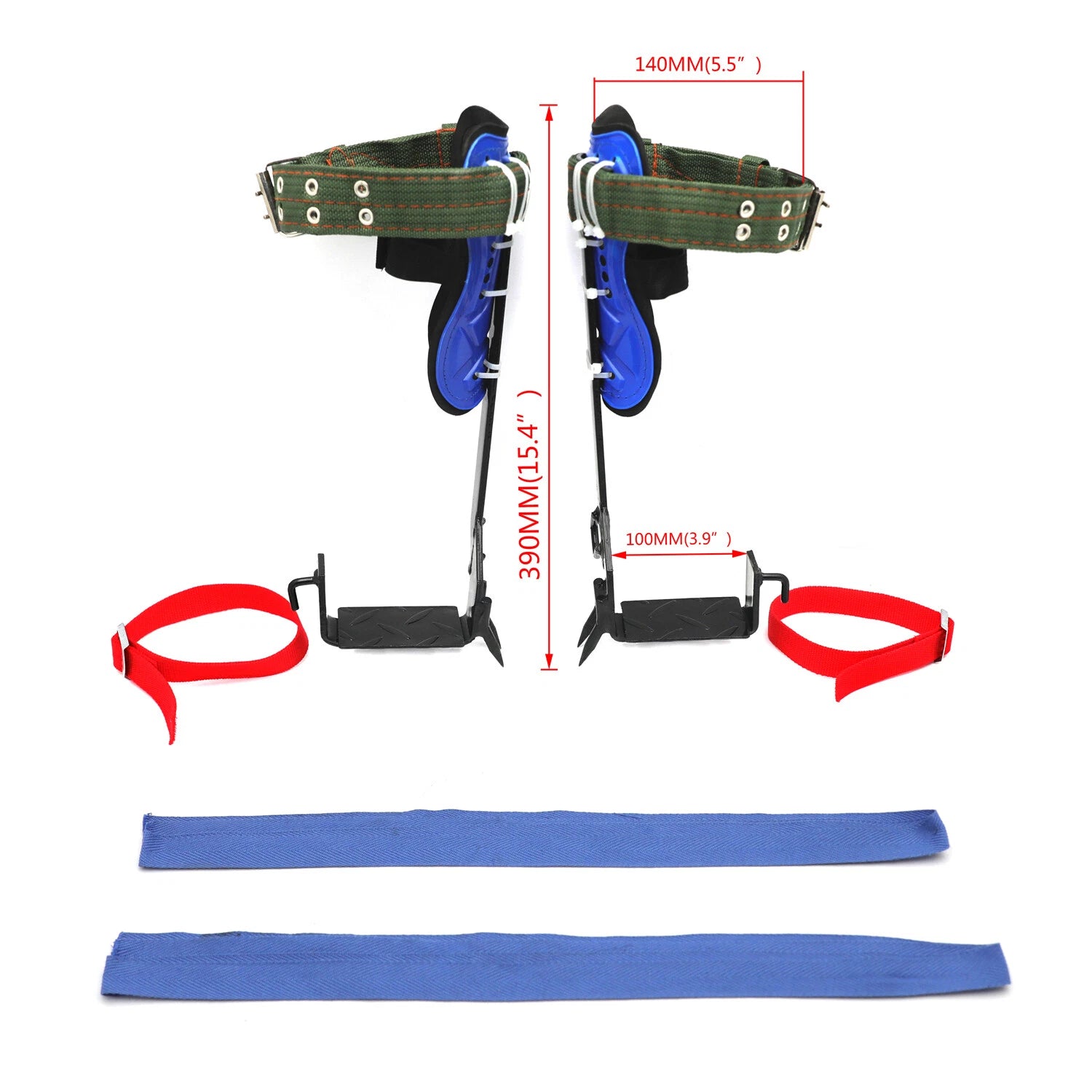Climbing Spike Set with Safety Belt and Adjustable Rope for Tree/Pole