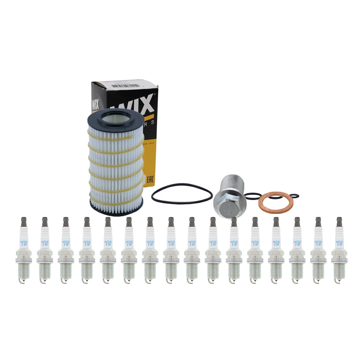 Wix Engine Oil Filter & NGK 16 Laser Iridium Spark Plugs for W164 ML500 (2006–2011)