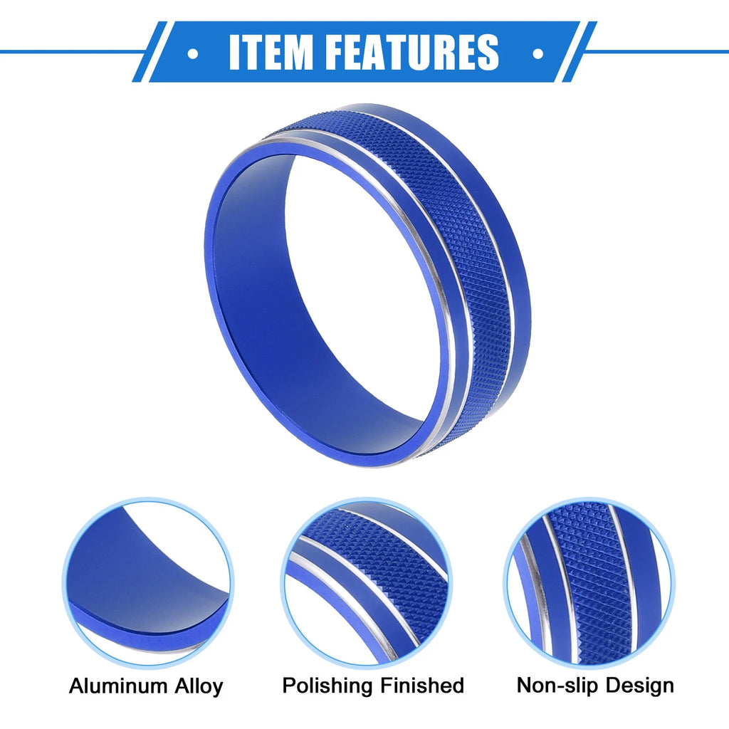 3X AC Switch Knob Cover Ring for Jeep Wrangler JK JKU (2011–2018) Blue