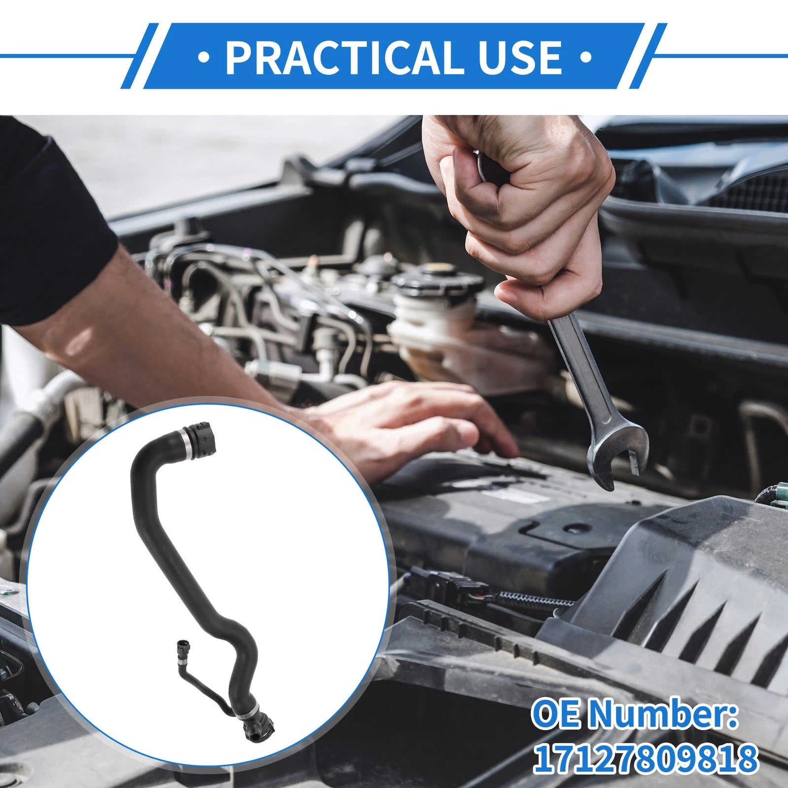 Radiator Hose for BMW 5 F10 518d (2013–2016) No. 17127809818