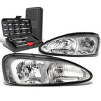 Pair Chrome Clear Side Headlight Lamps for Pontiac Grand Prix (2004–2008)