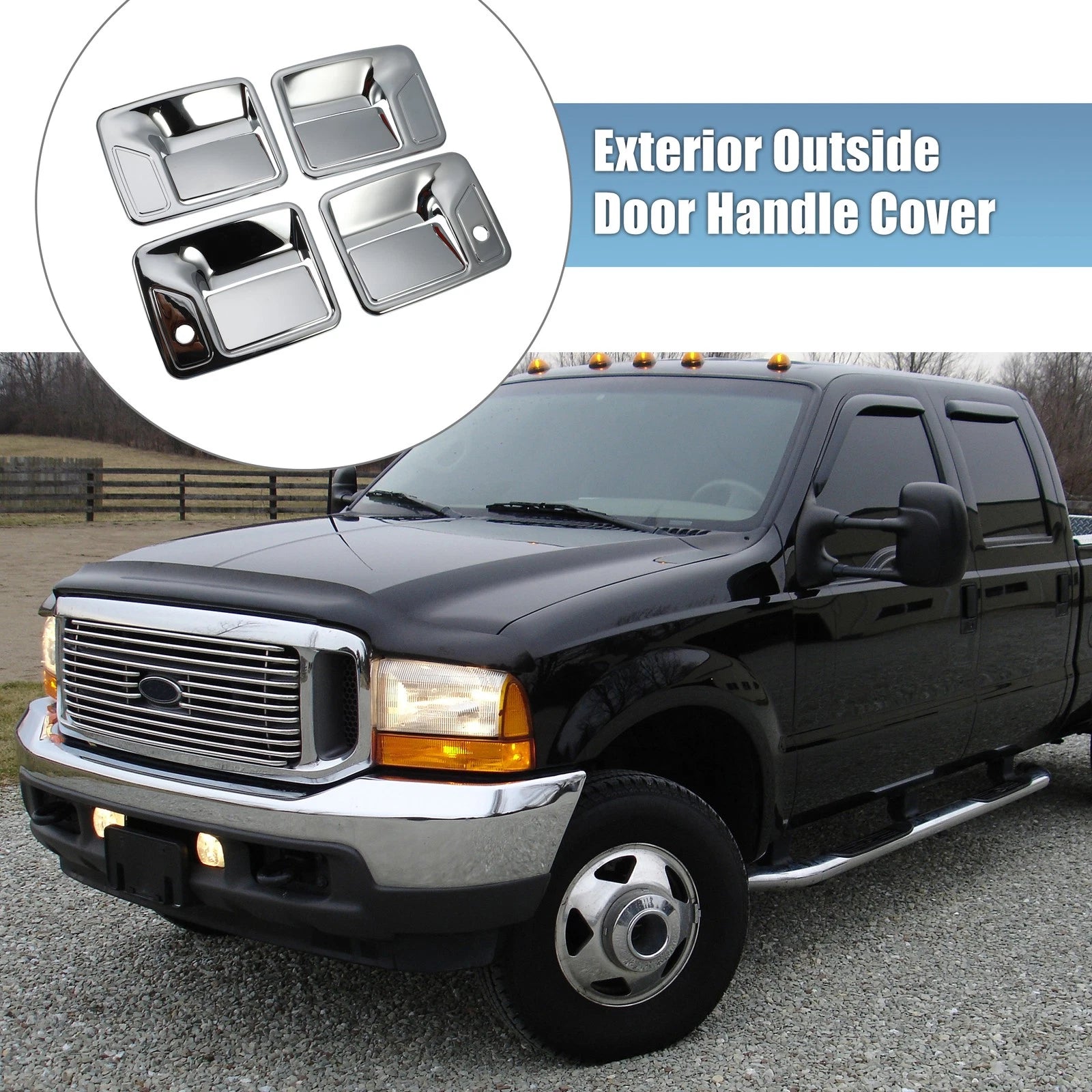 Exterior Door Handle Covers for Ford F250 F350 F450 F550 Super Duty (2008–2016)