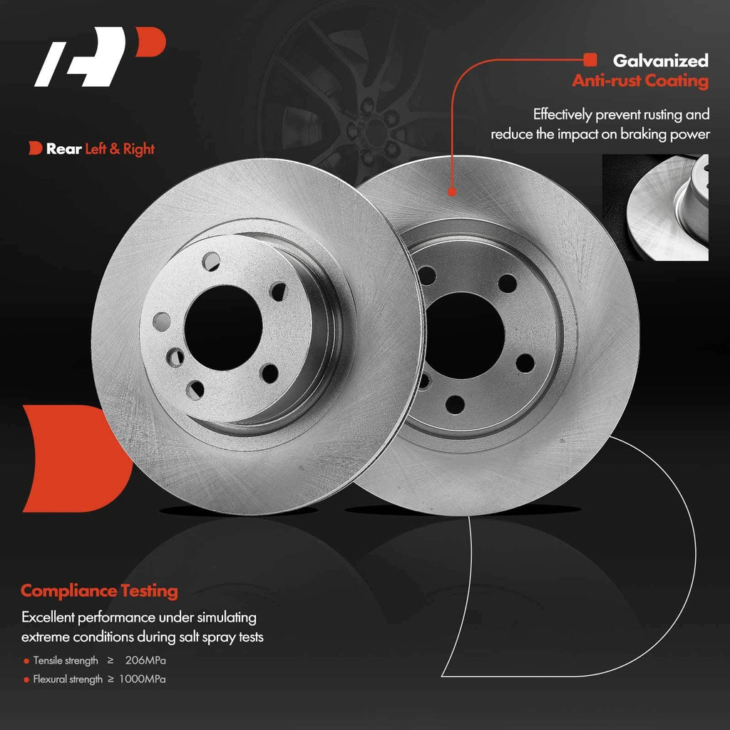 Rear Disc Brake Rotors for BMW X3 X4 (2011–2018) 330mm