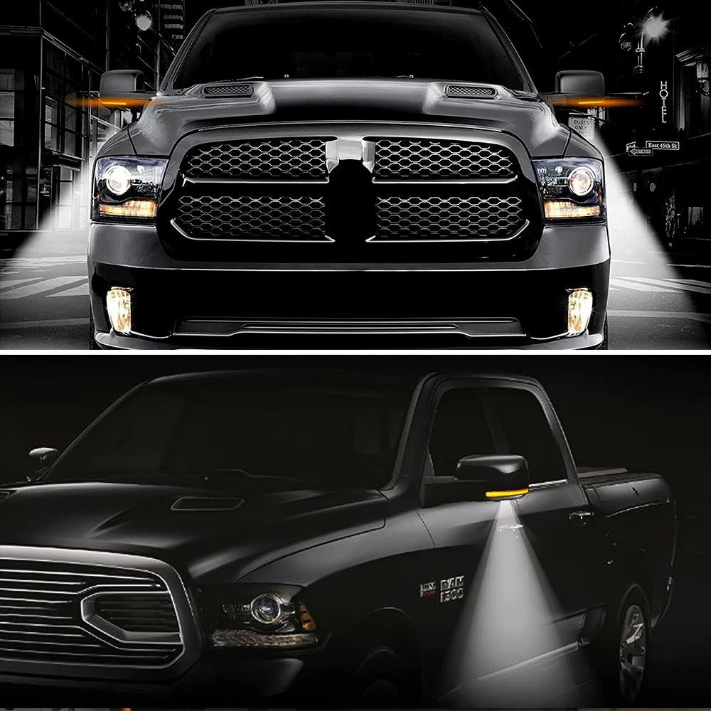 Dual Color LED Side Mirror Puddle Light for Dodge RAM (2009–2022)