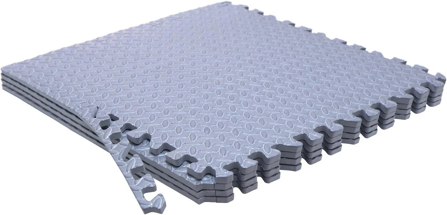 Set of 4 EVA Foam Interlocking Exercise Mats for Gym Floor Fitness Yoga