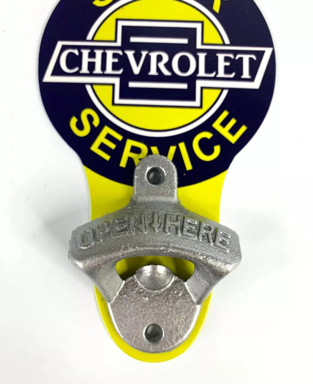 Vintage Style Chevrolet Wall Mount Bottle Opener Metal Sign (1955–1957)