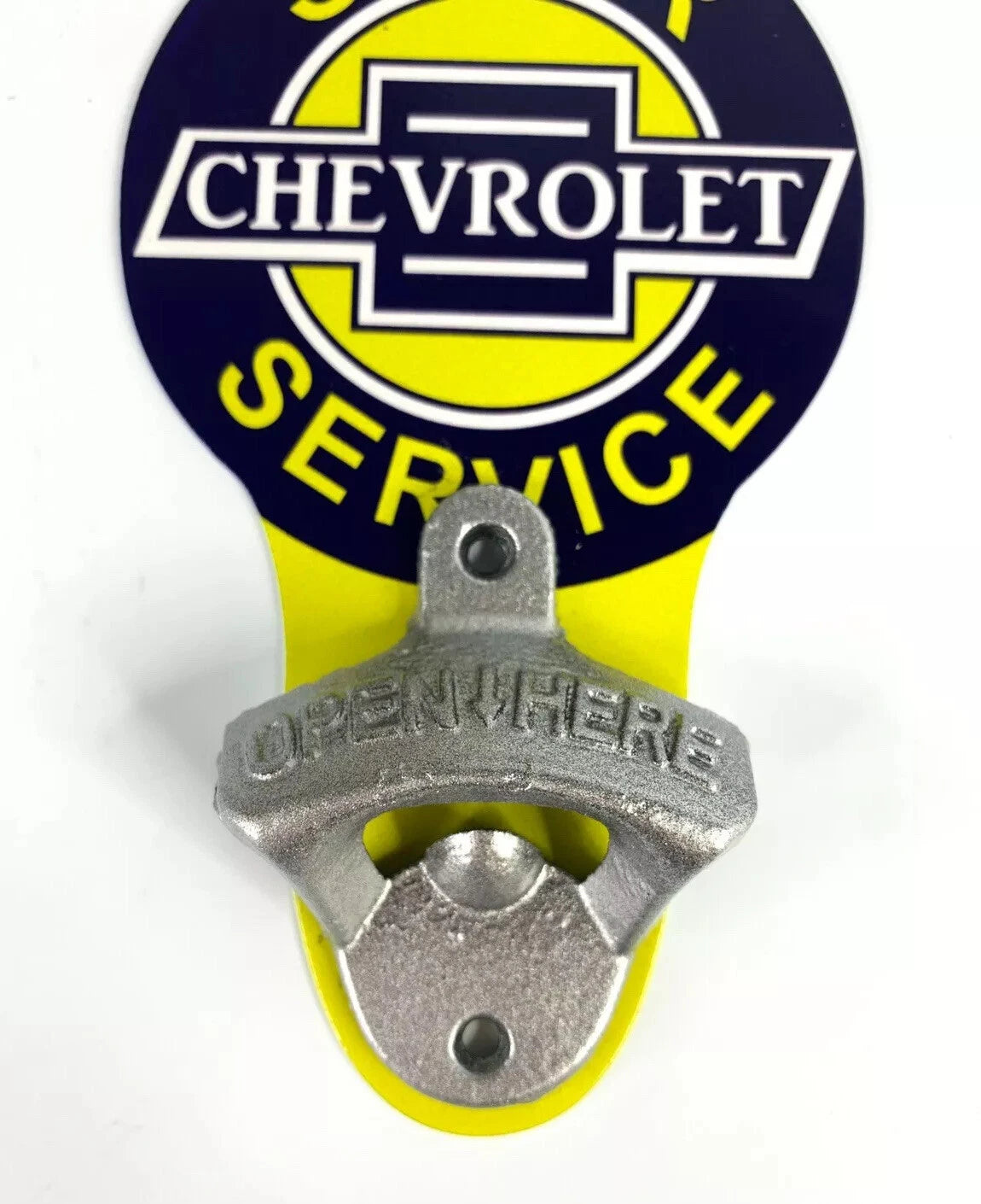 Vintage Style Chevrolet Wall Mount Bottle Opener Metal Sign (1955–1957)