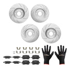 Front & Rear Brake Disc Rotors + Brake Pads for Pontiac G5/G6 (2008–2010)