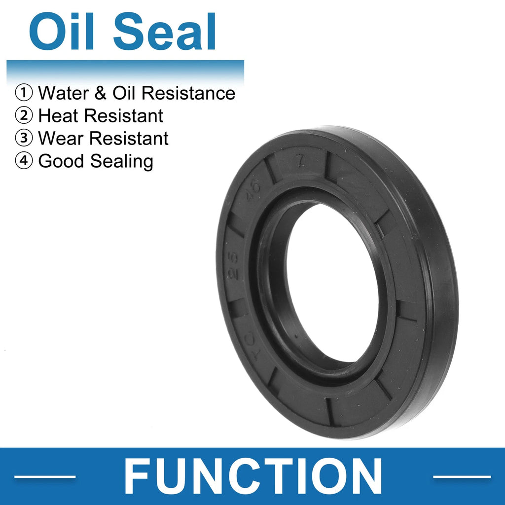 Set of 5 Oil Seal Rotary Shaft Seal for Various Models (25x46x7mm)