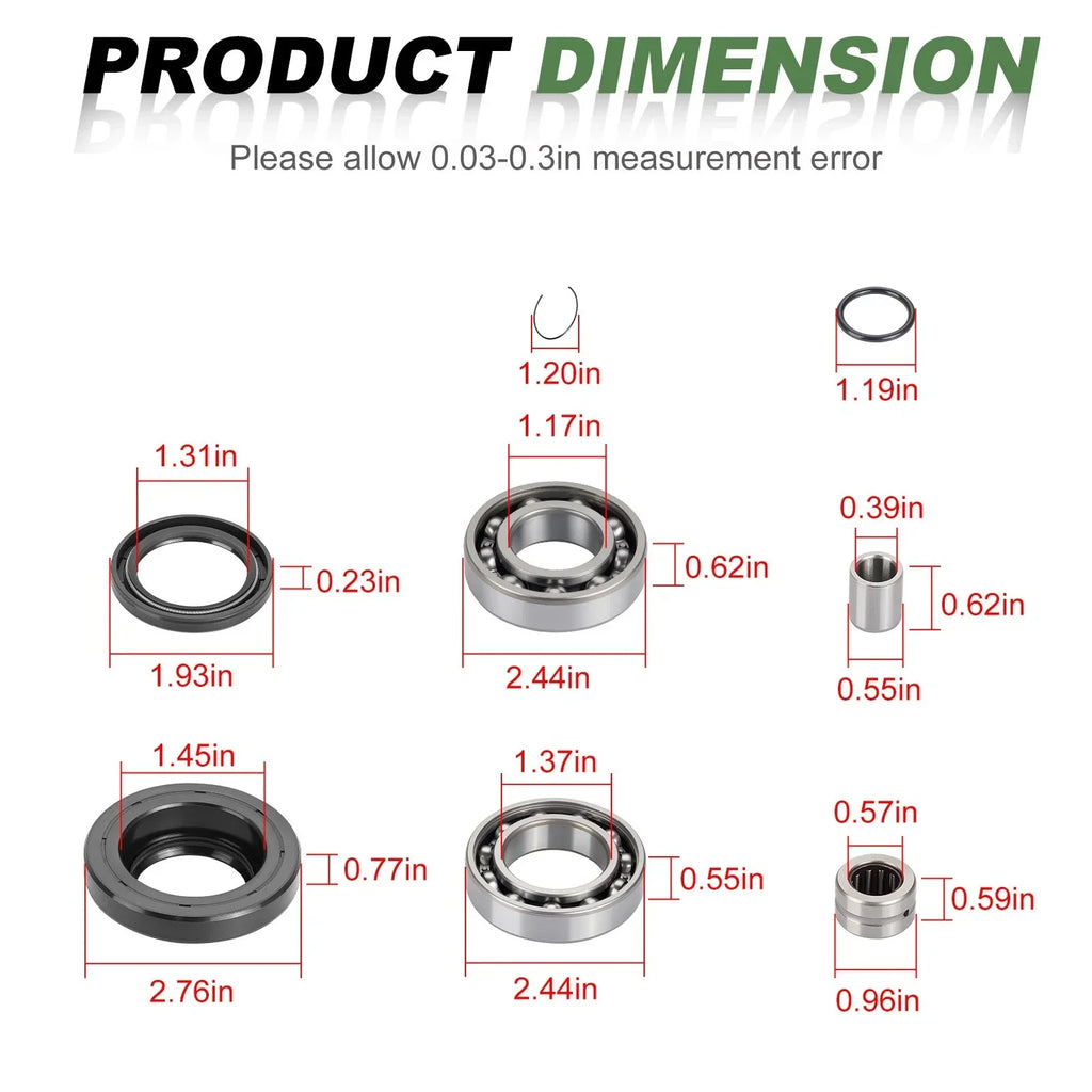 Rear Diff. Oil Seal & Bearing Kit for Honda Foreman (2000–2014)