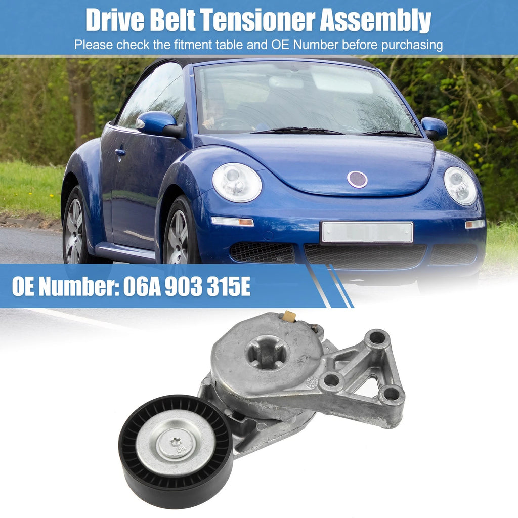 Drive Belt Tensioner Assembly for Volkswagen Jetta Golf Beetle (1999–2005) 06A 903 315E