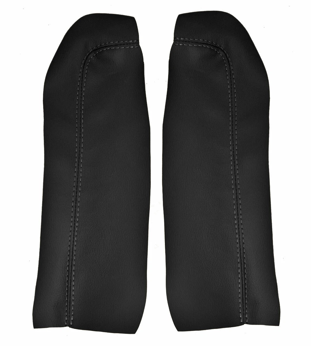 2PC Leather Armrest Door Panel Cover for Nissan 350Z Coupe (2006–2008) Black