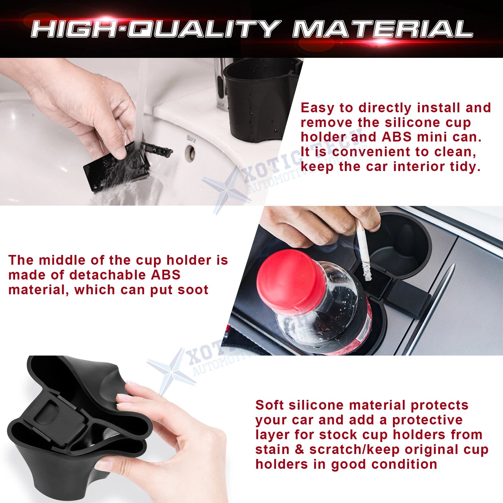 Center Console Cup Holder Storage for Tesla Model 3 (2017-2023)