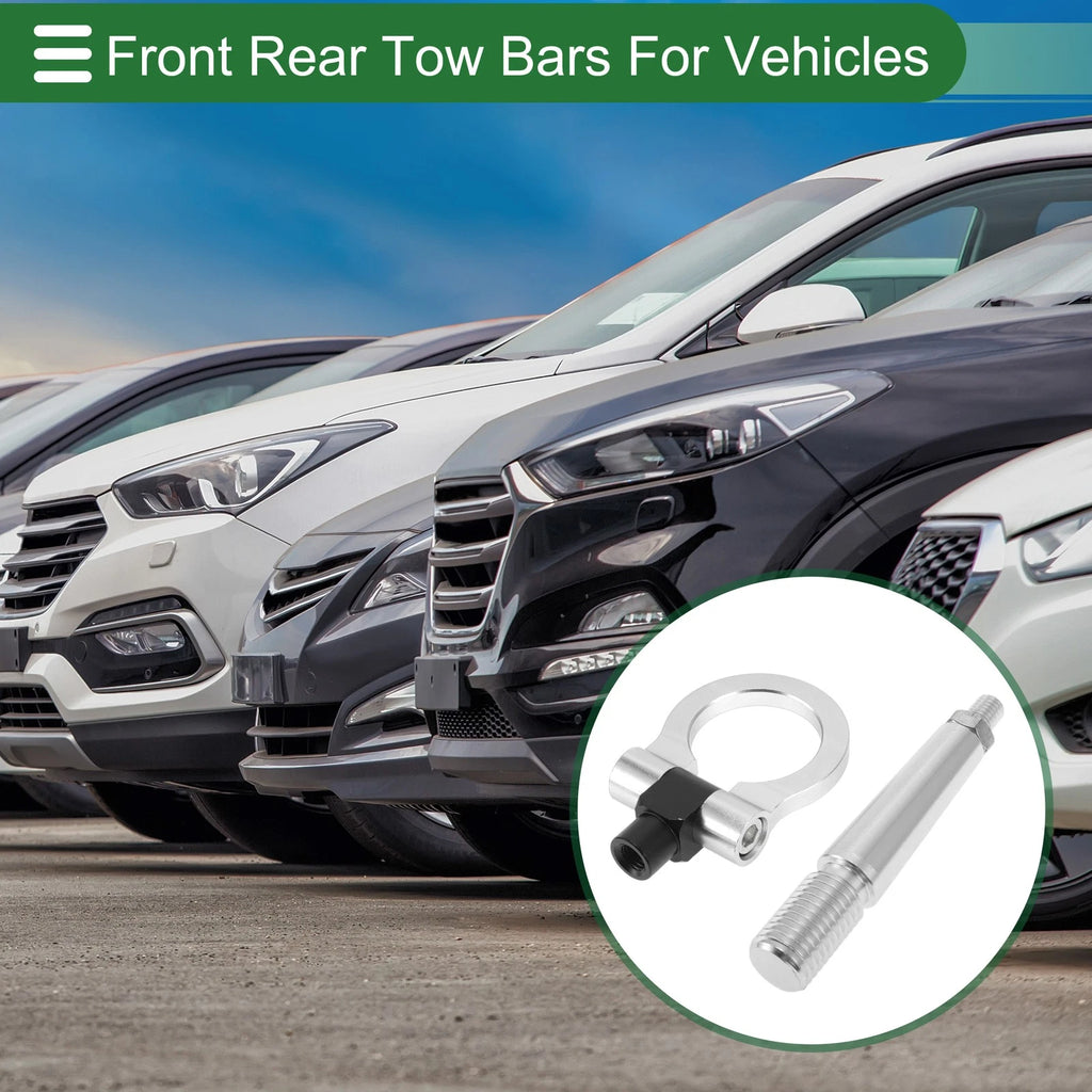 Tow Hook for Mitsubishi Lancer EX (23.6mm Aluminum Alloy, Silver Tone)