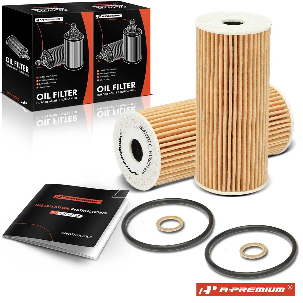 2X Engine Oil Filter for Kia Stinger (2018–2023) Genesis G80 (2018–2020)