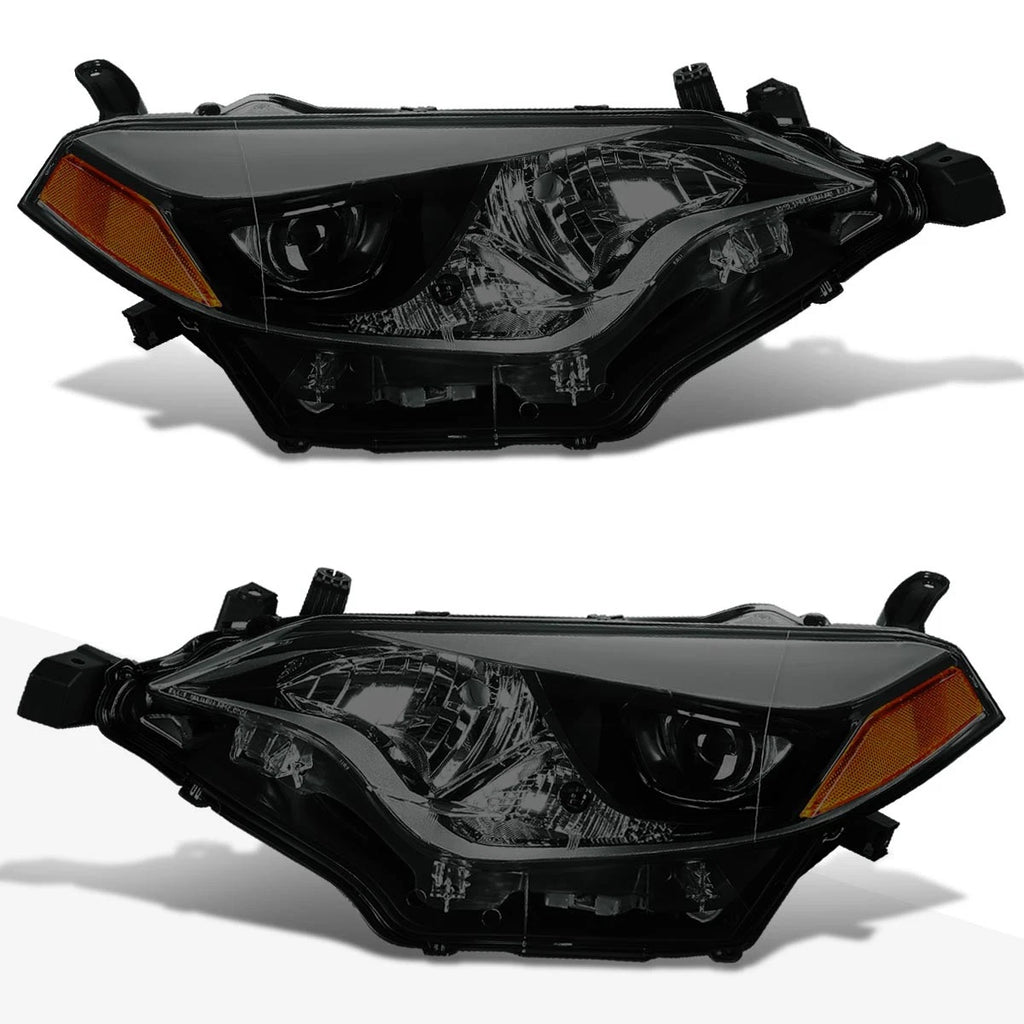 Projector Headlight for Toyota Corolla (2014–2016) Smoked Lens Amber Corner