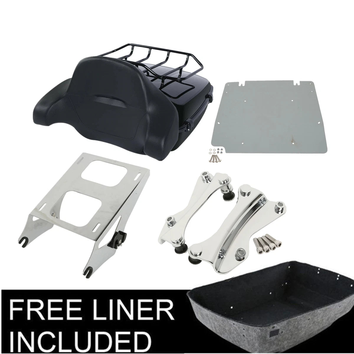 Chopped Trunk Pad Mount Rack Docking Kit for Harley Touring Road Glide (2014–2023)