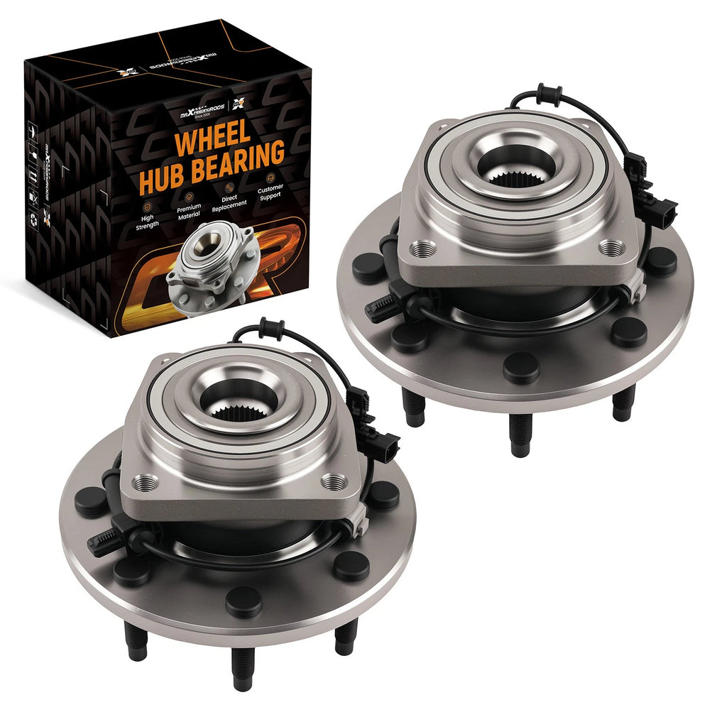 Front Wheel Hub Bearing Assembly Pair for Chevrolet Silverado Sierra HD (2011–2019)