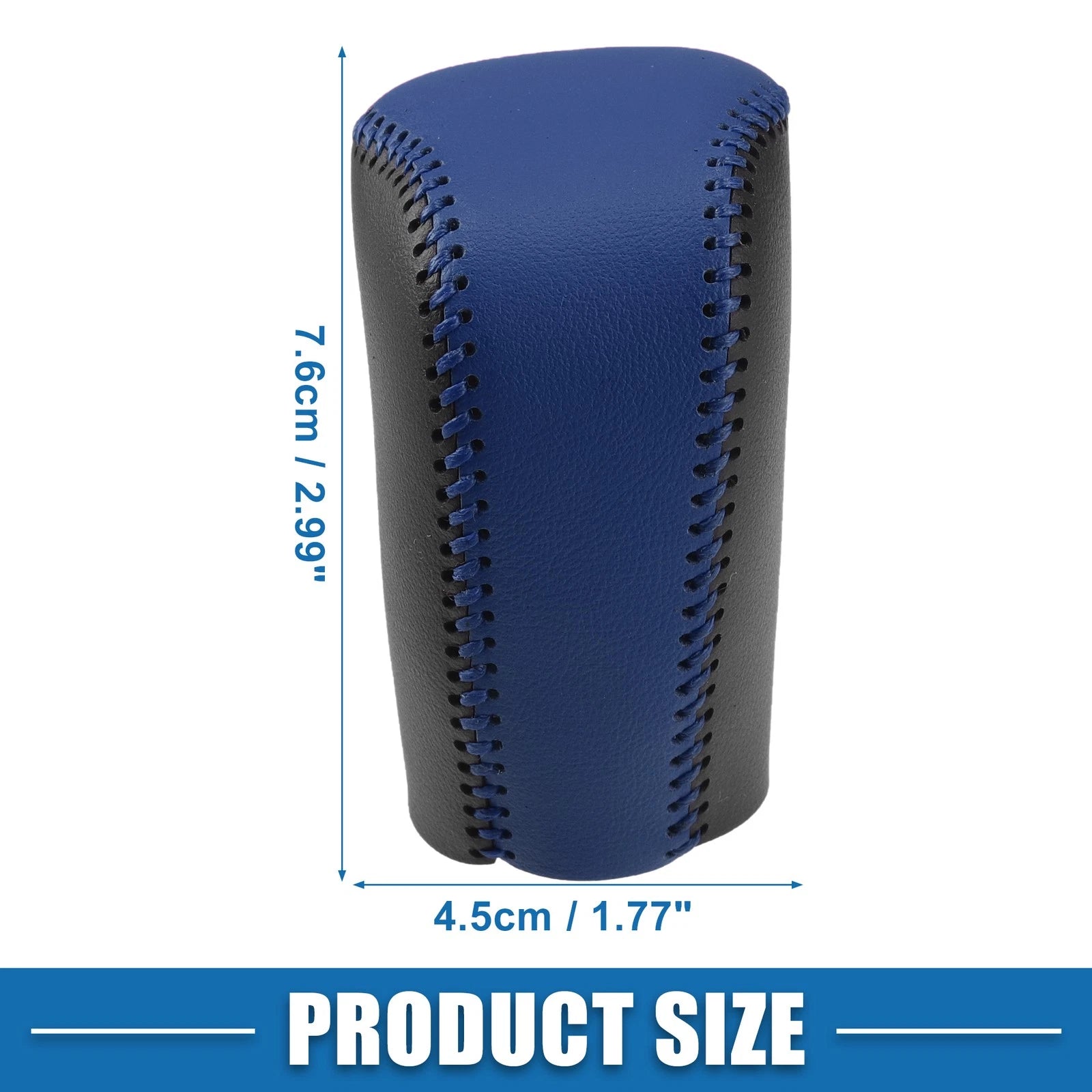 Gear Shift Head Knob Cover for Honda Civic (2016–2021) Black Blue Stitches