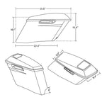4" Stretched Saddlebags for Harley Touring CVO Road Street Glide (1993–2013)