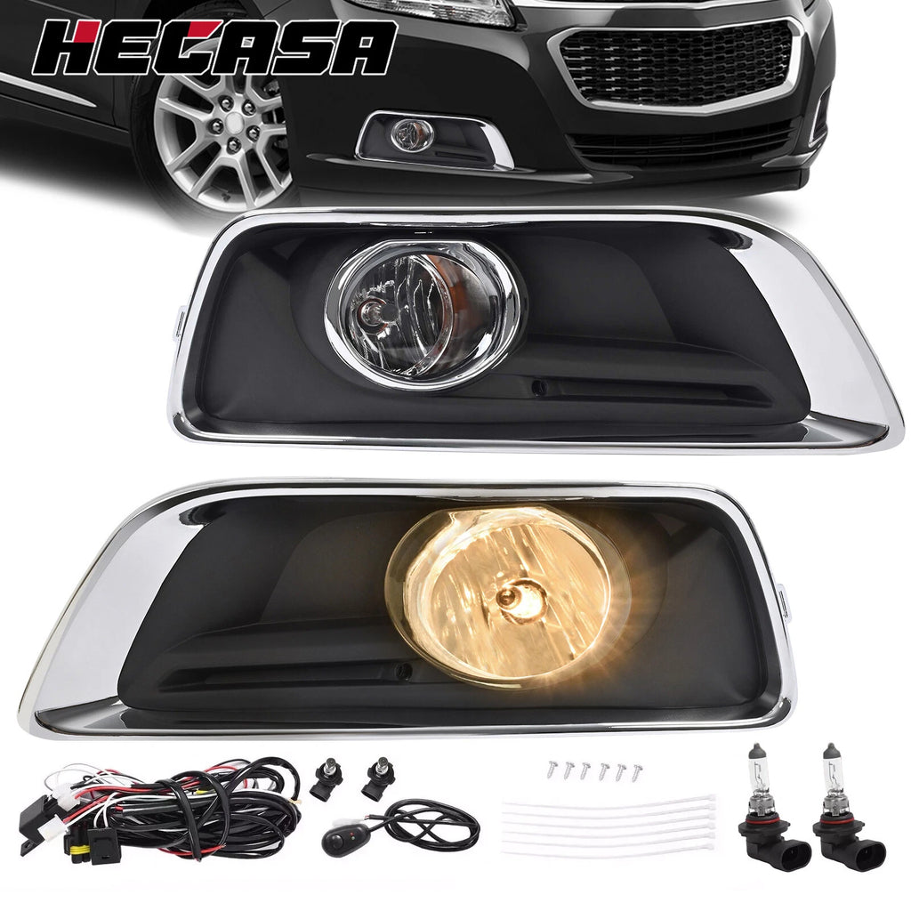 Fog Lights for Chevrolet Malibu (2013–2016) w/Switch & Bulbs