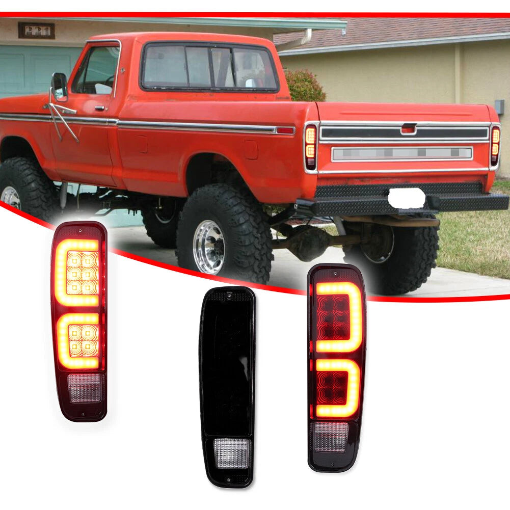2Pcs Tail Light Set for Ford F-150 F-250 F-350 Bronco E-Series (1974–1991)